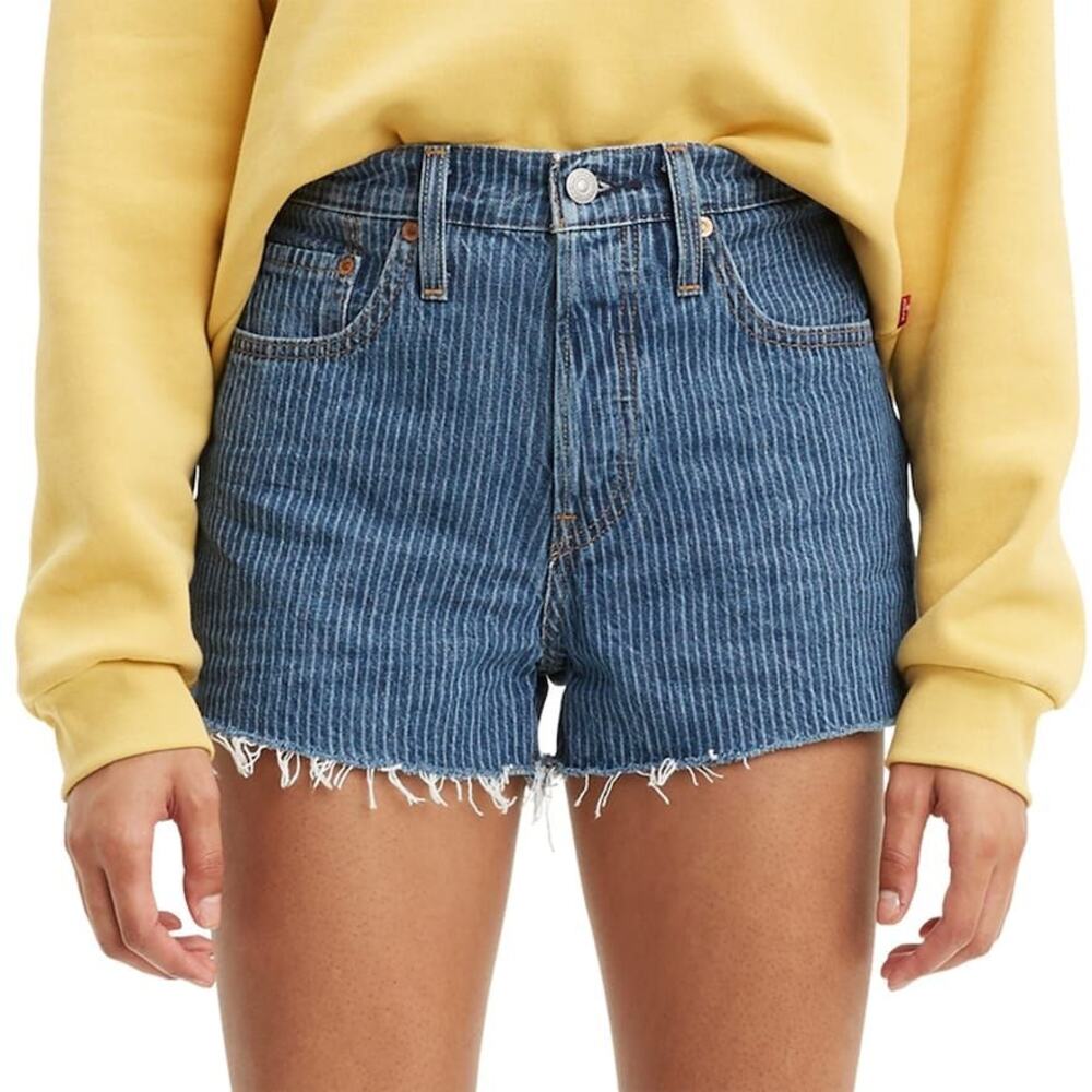 Levi's Blue Striped Women's Shorts